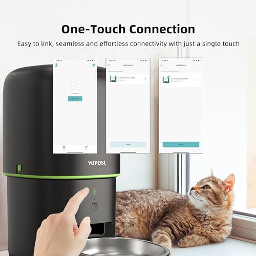 Cat-Feeder-Automatic-with-APP-Easy-to-Clean-16cup136oz-24GHz-WiFi-Automatic-Cat-Feeder-for-Remote-Feeding-Cat-Food-Dispenser-with-Lock-Feature-and-Suitable-Portion-Size-Easy-to-Use