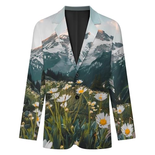Mount Rainier National Park Men's Suits Dress Business Formal Suit Print Jackets Coat For Wedding Party4