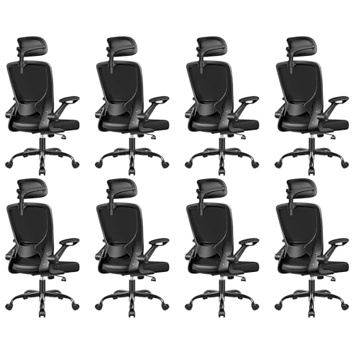 Image of Ergonomic Office Chair, Breathable Mesh Desk Chair for Home Office, 8 Pack