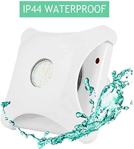 YJHome 4 inch Quiet Bathroom Extractor Fan with LED Light, Silent Energy Saving Shower Kitchen Extractor Fan, White Ceiling Fans for 100mm Ventilation Ducts