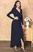 KOH KOH Plus Size Womens Long Sleeve Full Length V-Neck Sexy Wrap Formal Winter Fall Cocktail Party Wedding Guest Dressy Evening Tall Gown Gowns Maxi Dress Dresses, Dark Navy Blue 2XL 18-20