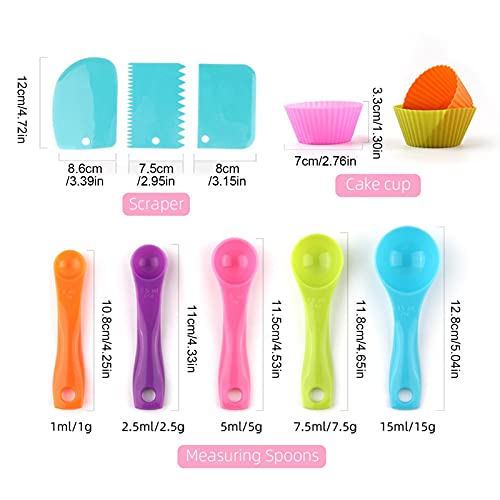 Conjunto de chef infantil, 26 peças de brinquedo de cozinheiro infantil, conjunto de cozinha e assar