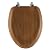 MAYFAIR 19601CP 378 Toilet Seat with Chrome Hinges, ELONGATED, Natural Oak Veneer