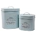 One for Pets "Treats Canister Set of 2, Blue 1.5lbs & 2.8lbs