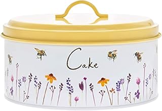 Lesser & Pavey Cake Tin Busy Bees Round Baking and Cake Cookie Tins for Special Occasion and Holiday, 9- Inch Wide by 4.5-Inch Tall