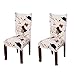 TTinah Chair Cover Bedruckt Abwaschbar Stretch SchwingstüHle 4Er Set Stuhlhussen 2Er Set FüR Esszimmern Wohnzimmern Schlafzimmern KüChen Set of 2,White