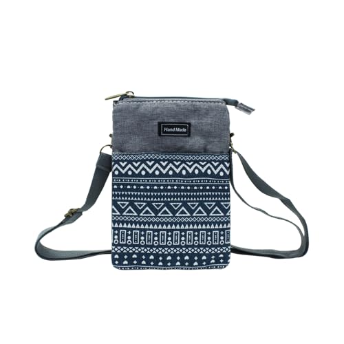 Women's Cross-Body Bags, Cotton Crossbody Phone Bag Casual Shoulder Bag for Women, Boho Mobile Phone Bag