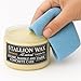 Marble Polish Cleaner Wax for Any Type of Countertop Stone - Carnauba Beeswax Coconut Oil Blend for Dark Color Countertop Surfaces Soapstone Granite and Slate - Made in USA