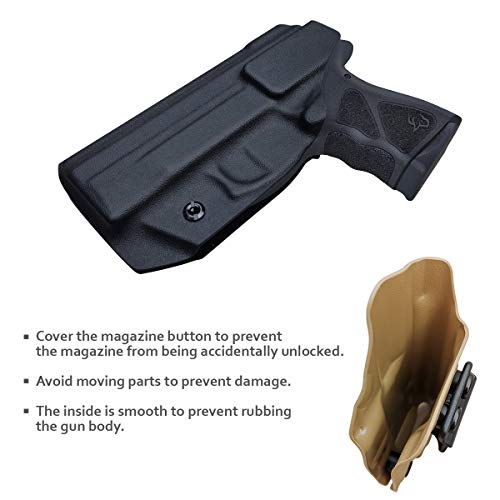 Taurus TH9C Coldre IWB Kydex Coldre Custom Fit: Taurus TH9C Pistol - Cintura Interna Transporte Ocul
