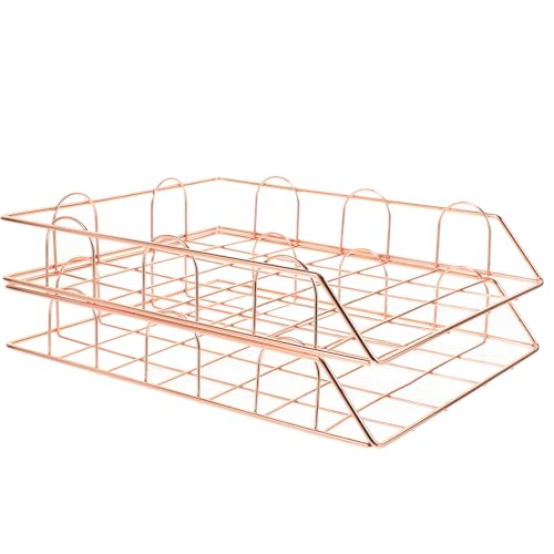 Plateau de rangement A4 empilable SEWACC pour trier vos documents de bureau en fer rigide