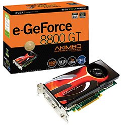 E-geforce 8800GT Akimbo Pcie 1GB GDDR3 2PORT DVI-I HDtv Rohs - Scheda video