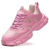 Steel Toe Shoes for Men Women , Pink Work Shoes, Men Size 5.5 / Women 7