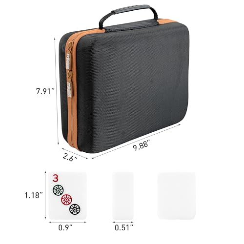 American Mahjong Set con 166 fichas y estuche portátil miniatura 2