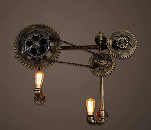 Applique créative chaîne mécanique vintage et luminaire décoratif de style industriel