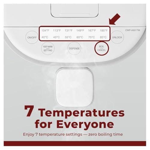 image for CUCKOO CWP-A501TW 5-Liter Hot Water Dispenser & Warmer with 4 Operatin