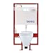 Toto (CWT418MFG-1#01) Aquia Wall-Hung Toilet and In-Wall Tank System-1.6-GPF / 0.9-GPF, Cotton