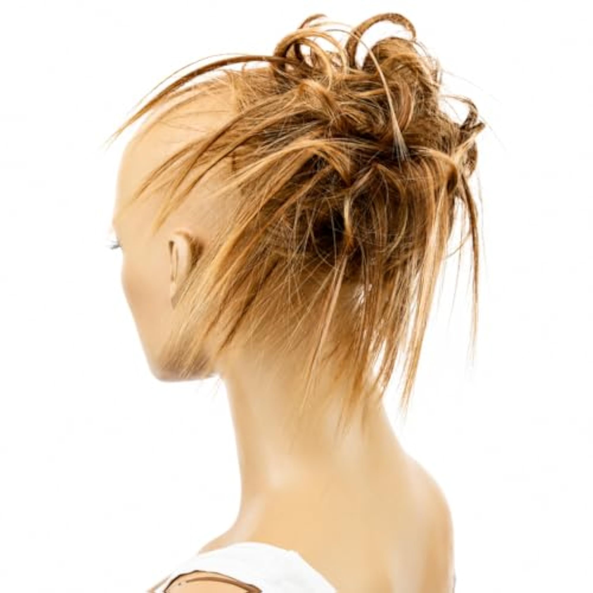 Brown Mix Hairpiece Rubber Scrunchie for Messy Bun