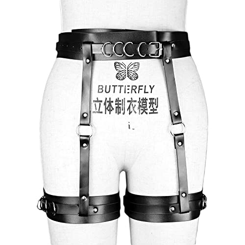 Allovme Punk Leather Body Belt Suspenders Lingerie Gothic Garter Belts #TOP4