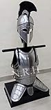 Nautical Replica Hub Mittelalterlicher griechischer korinthischer Helm mit schwarzer Pflaumenpanzerung Muskeljacke Set