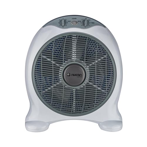 RAYDAN Ventilador de Suelo con Temporizador Ø30cm y 50W | Ventilador New Box Home | Ventilador Programable con 3 Velocidades | Ventilador de Uso Doméstico