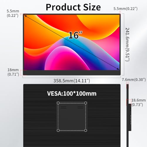 Image of 4K OLED Touchscreen Monitor 16 inch for industral &Business