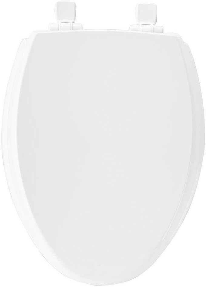 Clauss 1570SLOW 000 Slow Close Lift Off Flip Cap Elongated Closed Front Toilet Seat, White