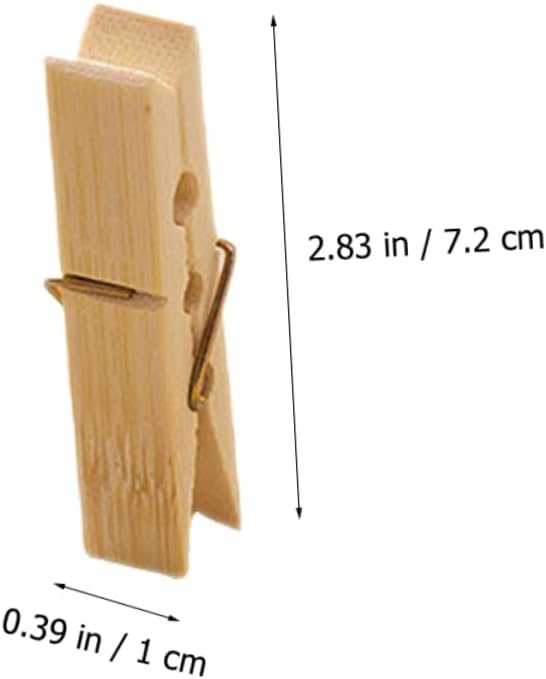 100pcs Laundry Hooks Hanging Clips Wooden Clothespins Drying Clips Quilt Clamps for Clothes Drying Sturdy and Windproof