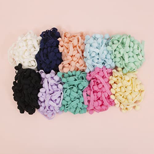Craftelier - Soft Ribbon with Pompoms for Decorating Card Making, Crafting and Scrapbooking Projects | Made of Polyester | Width 12 mm (0.47\") and Length 2 m (78.74\") - Bubblegum Pink Colour - Thumbnail 3