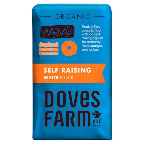 Doves Farm Organic Self Rising Flour 2.2 lb (1 kg) - Kosher & Vegan Friendly British Self Raising White Flour for Baking | Ideal for Cakes, Dessert and Everyday Baking | Imported UK Food