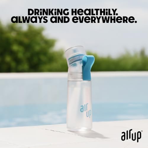 AIR UP® water bottle Twist Pro original starter set with pods in 5 flavours I 600ml drinking bottle with sugar-free flavouring I dishwasher-safe, BPA-free I in Blue Splash - Image 5