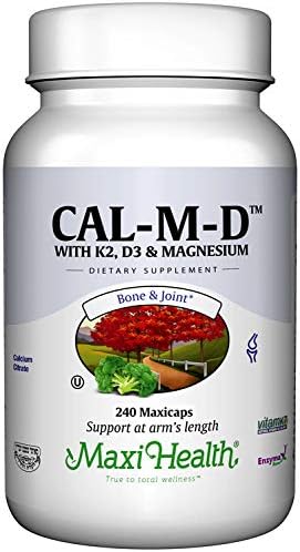 Maxi-Health Cal-M-D - Calcium Citrate - with Vitamins K2, D3 and Magnesium, Tablets, Kosher (240)