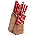 The Pioneer Woman Cowboy Rustic Cutlery Set, 14-Piece, Red
