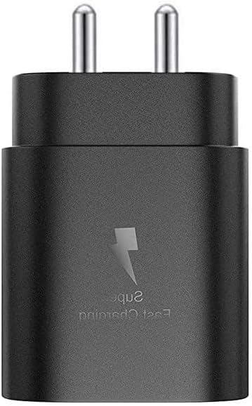 The Black Store Charger 25W Super Fast Charger Adapter Compatible with Samsung M51/M42/F23 5G/M53 5G/M52 5G/M33 (Only Adapter)- White