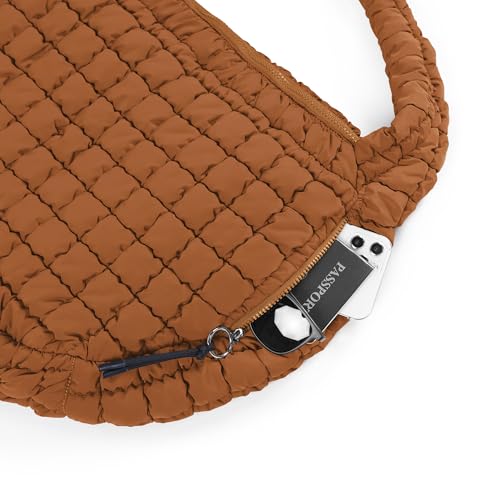 Image of ODODOS Quilted Carryall Tote Bag for Women Crossbody Hobo Lightweight Padding Shoulder Bag