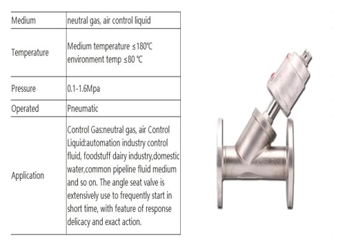 Válvula neumática de asiento inclinado DN65 para control seguro de vapor 3