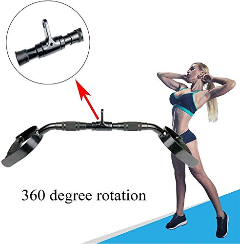 EBWLI LAT Bar Cable Machine Attachment, Triceps Press Down Cable Attachment, Heavy Duty Steel with Rubber Handle for Rowing Machine, Weight Lifting Accessories - Thumbnail 2