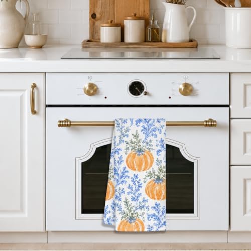 YZSLA Pumpkin Fall Kitchen Dish Towels,Fall Kitchen Towels Decor - 2