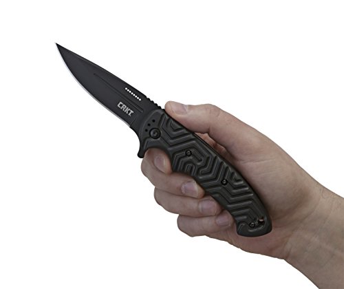 Crkt Acquisition Folding Pocket Knife: Compact Survival Knife, Black Blade, Flipper Open, Liner Lock, Handle Designed For Maximum Control Reversible Pocket Clip 2037 #TOP3
