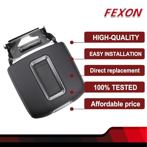 FEXON Armrest Center Console Cover Lid Kit for GMC Sierra Chevy Silverado 1500 2500 3500 2014-2018 Tahoe Yukon Suburban 2015-2020 Replaces 0227083AA 22861304