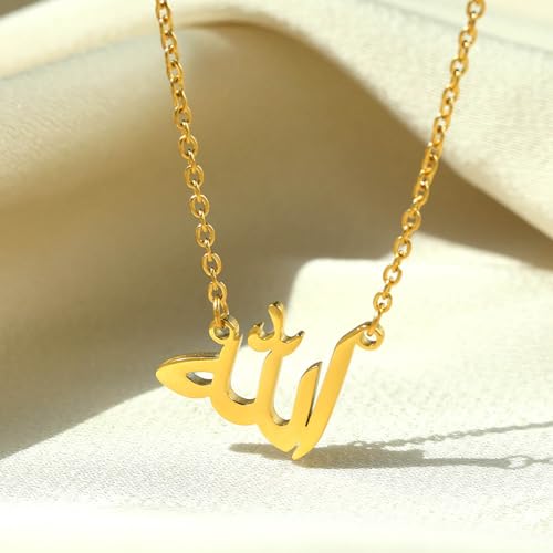 Tmboryuu Collier avec pendentif symbole arabe en acier inoxydable pour femme et fille, D, Comme décrit, Comme décrit. – vue 9