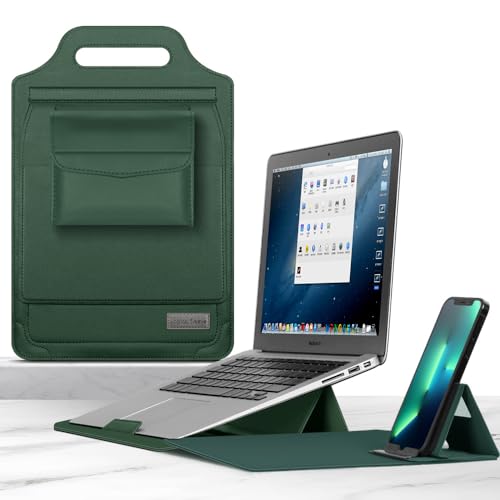 360°超強保護 ケース MacBook Air/Pro Retina、11~12 インチ 薄型 PCスタンド機能 ノートパソコン macbook air ケース macbook pro ケース 折り畳み式 革新的な素材 スリーブケース 薄型 耐衝撃 磁石