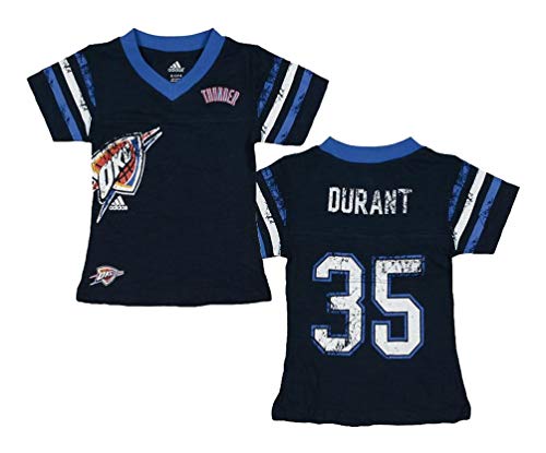 adidas Oklahoma City Thunder Kevin Durant #35 NBA Little Girls Kids Tee, Navy