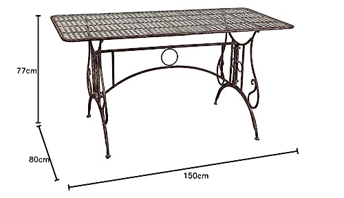 Table de jardin fer forgé stable et durable Biscottini - 4