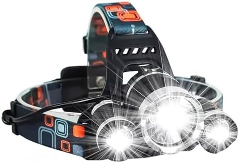 Lanterna de Cabeça Led Recarregável USB com Luz Potente Tripla 4 ...