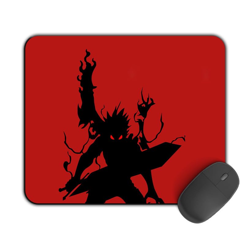 Image of Printed Design Mouse Pad Black Demon Asta (200MM X 240 X 3MM) Enhance Gaming and Work Performance Comfortable and Precise Non-Slip Water Proof Black Clover Mouse Pad.