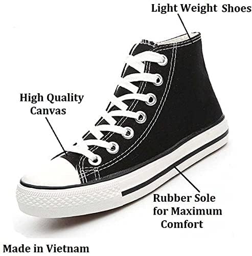 Image of Stylish Trendy Lightweight Canvas Casual High Top Sneaker Shoes for Mens & Boys