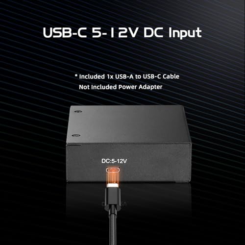 Image of MokerLink 5 Port Gigabit Industrial DIN-Rail Ethernet Switch, Mini Size, Type-C Powered, Fanless LAN Splitter Hub, Unmanaged IP40 Network Switch (-40 to 185F), 10Gbps Capacity