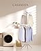 CASAMAYA Clothes Drying Rack Foldable, 74.8 inch 2 Tier Laundry Drying Rack with Rotating Clothes Rail for 54 Pieces of Clothes, Space Saving, Indoor, Stainless Steel, White and Silver CDR002W01