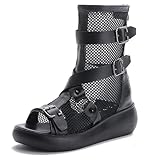 ★Altezza tacco: 6 cm/2,36 pollici, altezza tubo 18 cm/7,08 pollici, piattaforma 3 cm/1,18 pollici, cerniera posteriore, facile da indossare e da togliere, fondo in poliuretano | Leggeri, comodi ed elastici, antiscivolo e resistenti all'usura, ammortizzanti e morbidi. Sandali alla moda, semplici e divertenti.