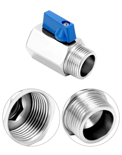 Válvula de bola de acero inoxidable 304 QWORK de rosca NPT de 3/4 para fontanería 6